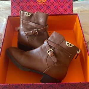 Brown Tory Burch Ankle Boots: Size 6